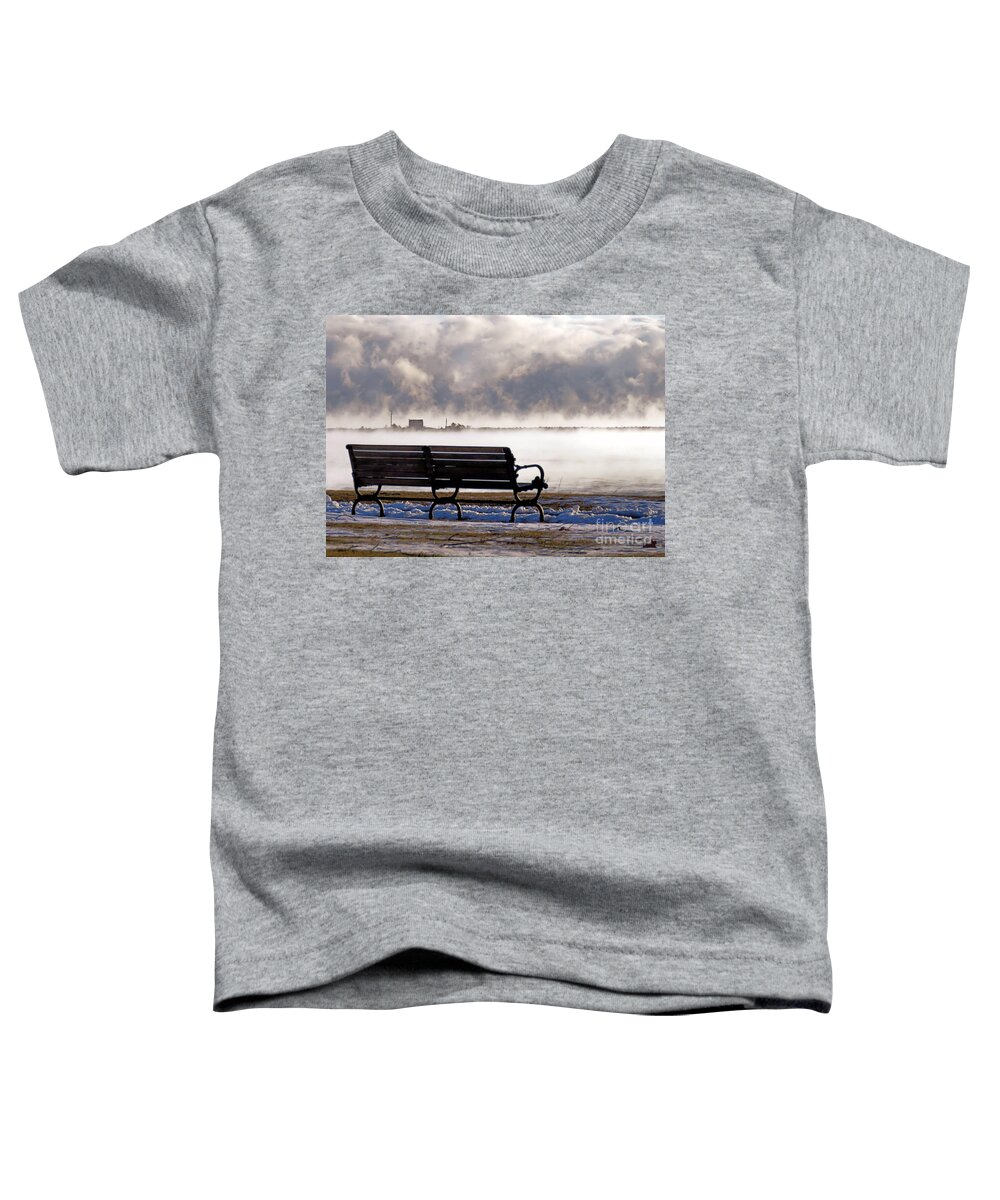 Sea Smoke Toddler T-Shirt featuring the photograph On Sea Smoke Watch by Janice Drew