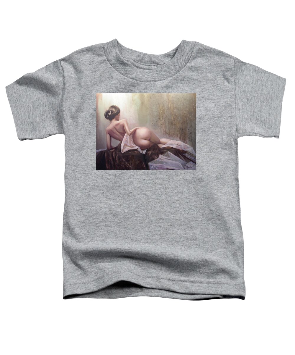 Art Toddler T-Shirt featuring the painting On the podium by Sergey Ignatenko