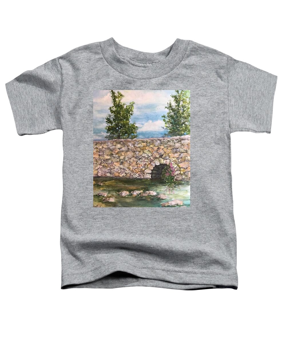 Stone Toddler T-Shirt featuring the painting Once Upon a Storybook by Cheryl Wallace