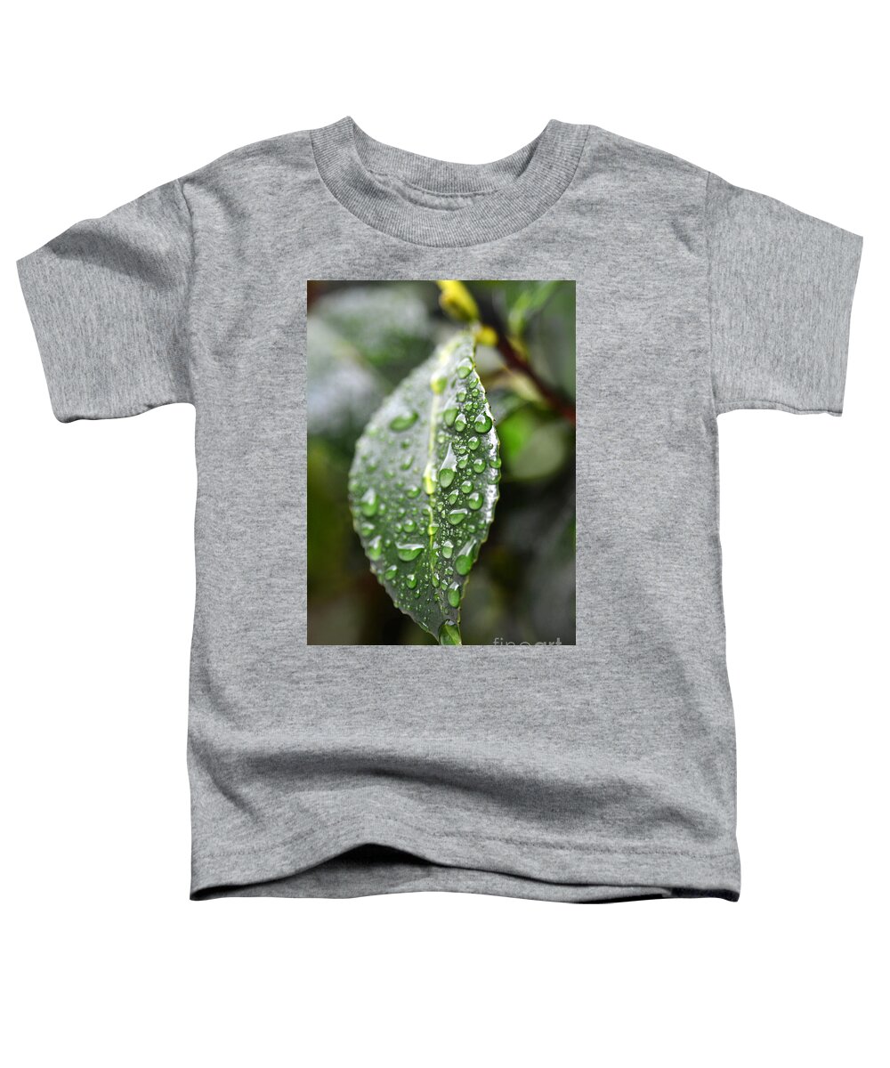 Leaf Toddler T-Shirt featuring the photograph One Wet One by Dan Holm