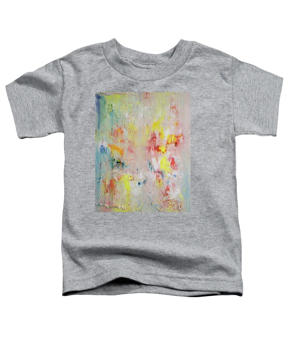 Derek Kaplan Art Toddler T-Shirt featuring the painting Opt.64.16 When You Beleive by Derek Kaplan