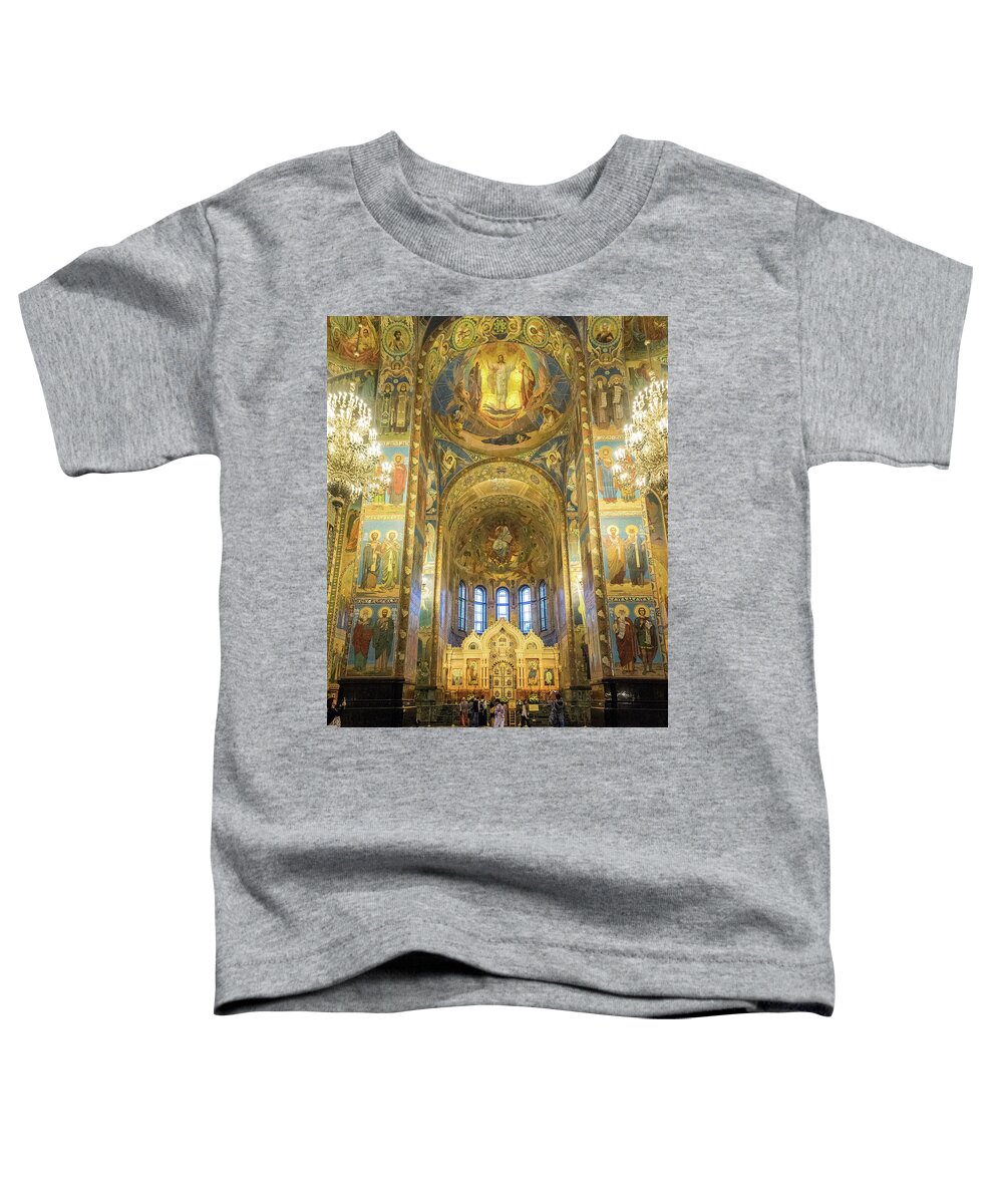 Europe Toddler T-Shirt featuring the photograph Opulent is the name for Church on spilled blood. by Usha Peddamatham