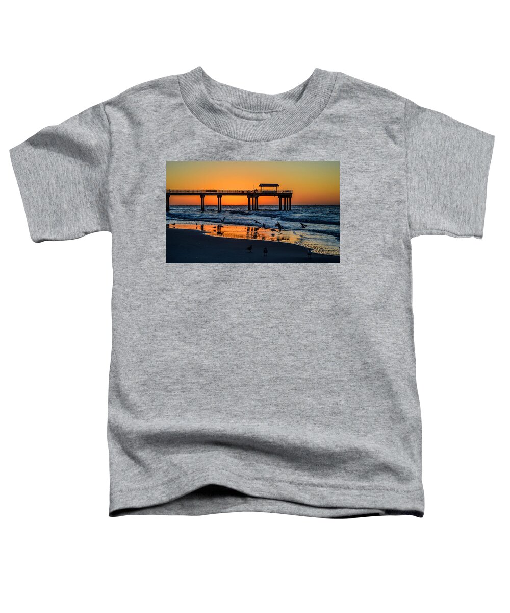 Alabama Toddler T-Shirt featuring the photograph Orange in the Morning in Orange Beach by Michael Thomas