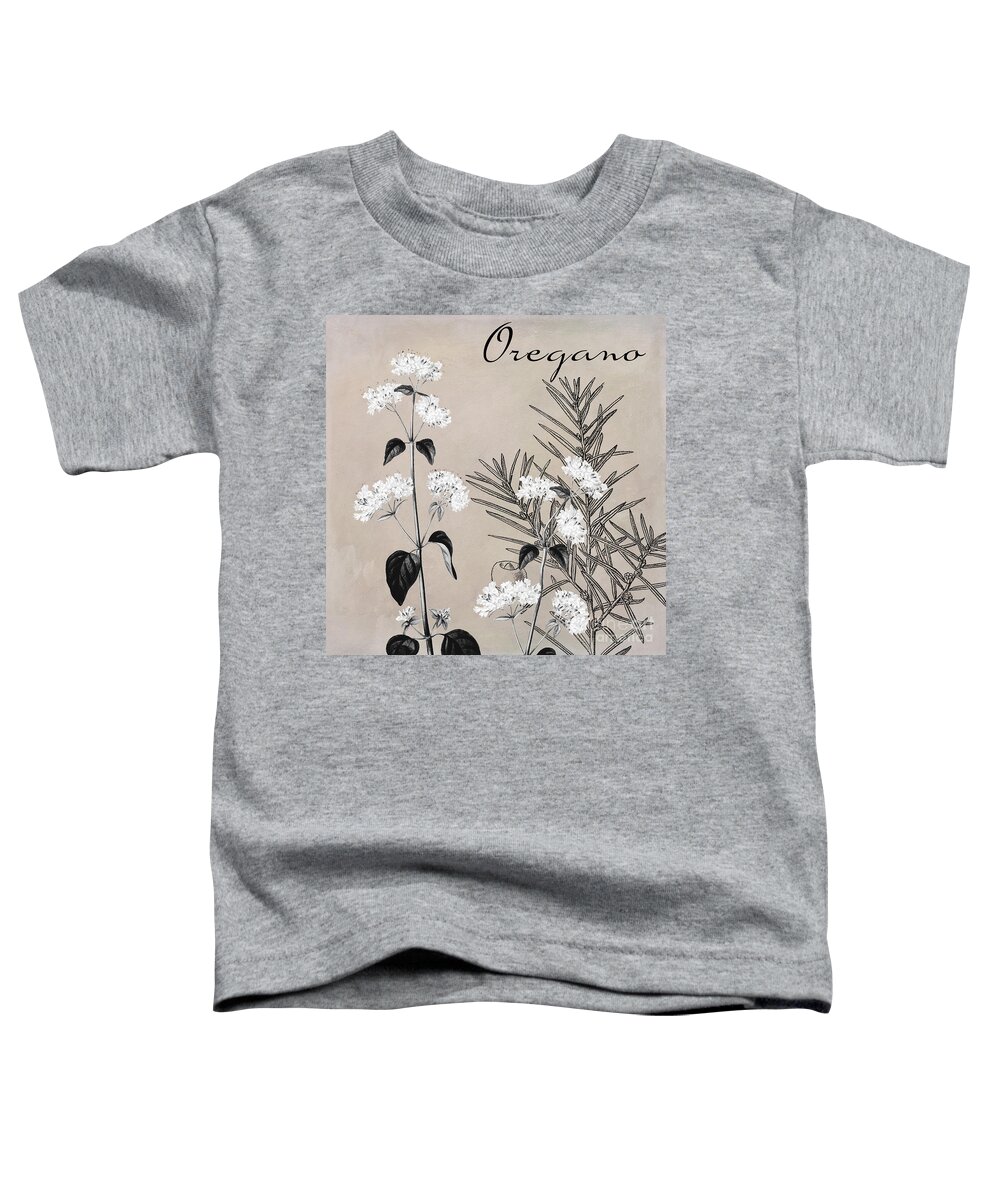 Oregano Toddler T-Shirt featuring the painting Oregano Flowering Herb by Mindy Sommers