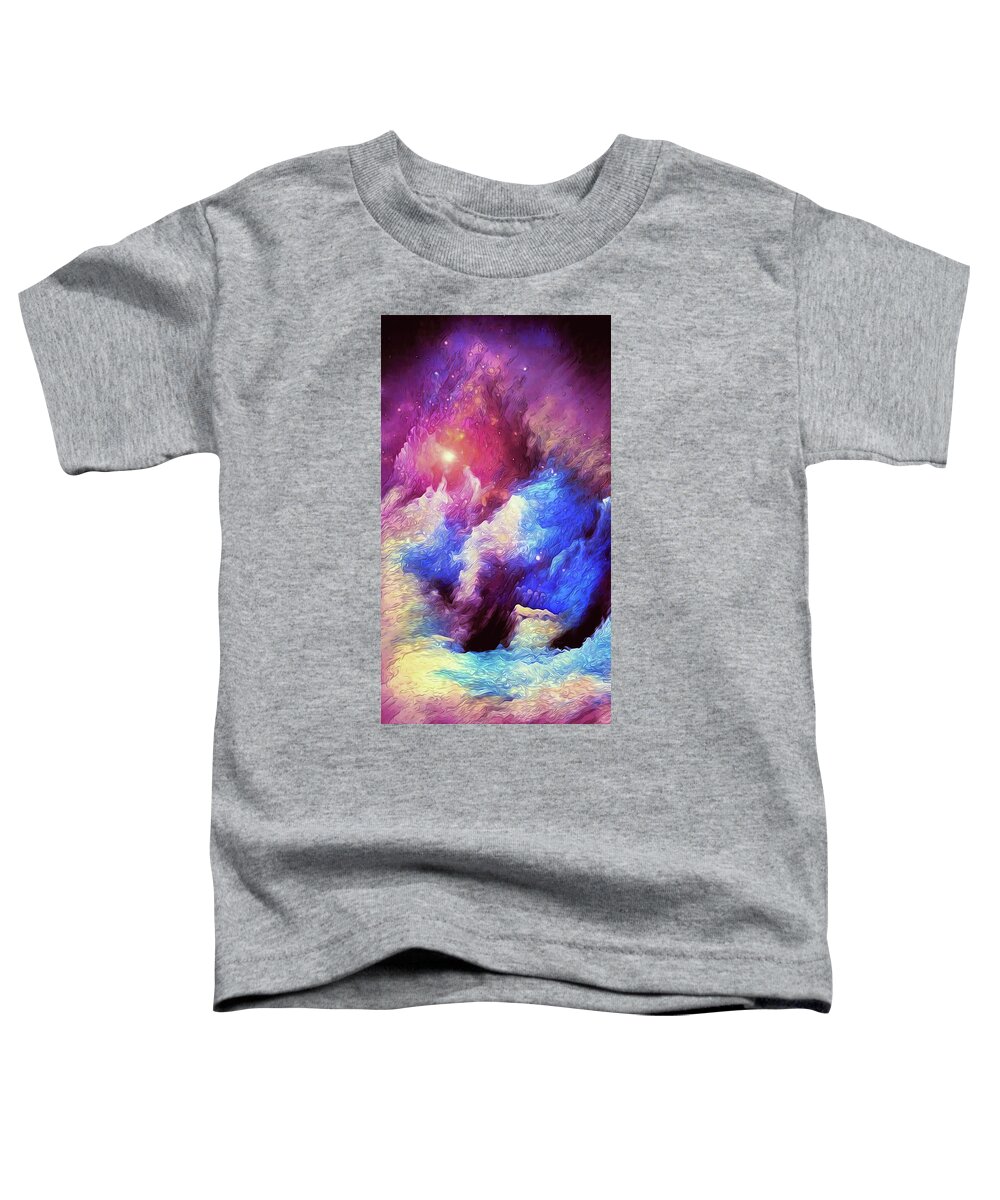Universe Panorama Toddler T-Shirt featuring the painting Out of Time and Space - 02 by AM FineArtPrints
