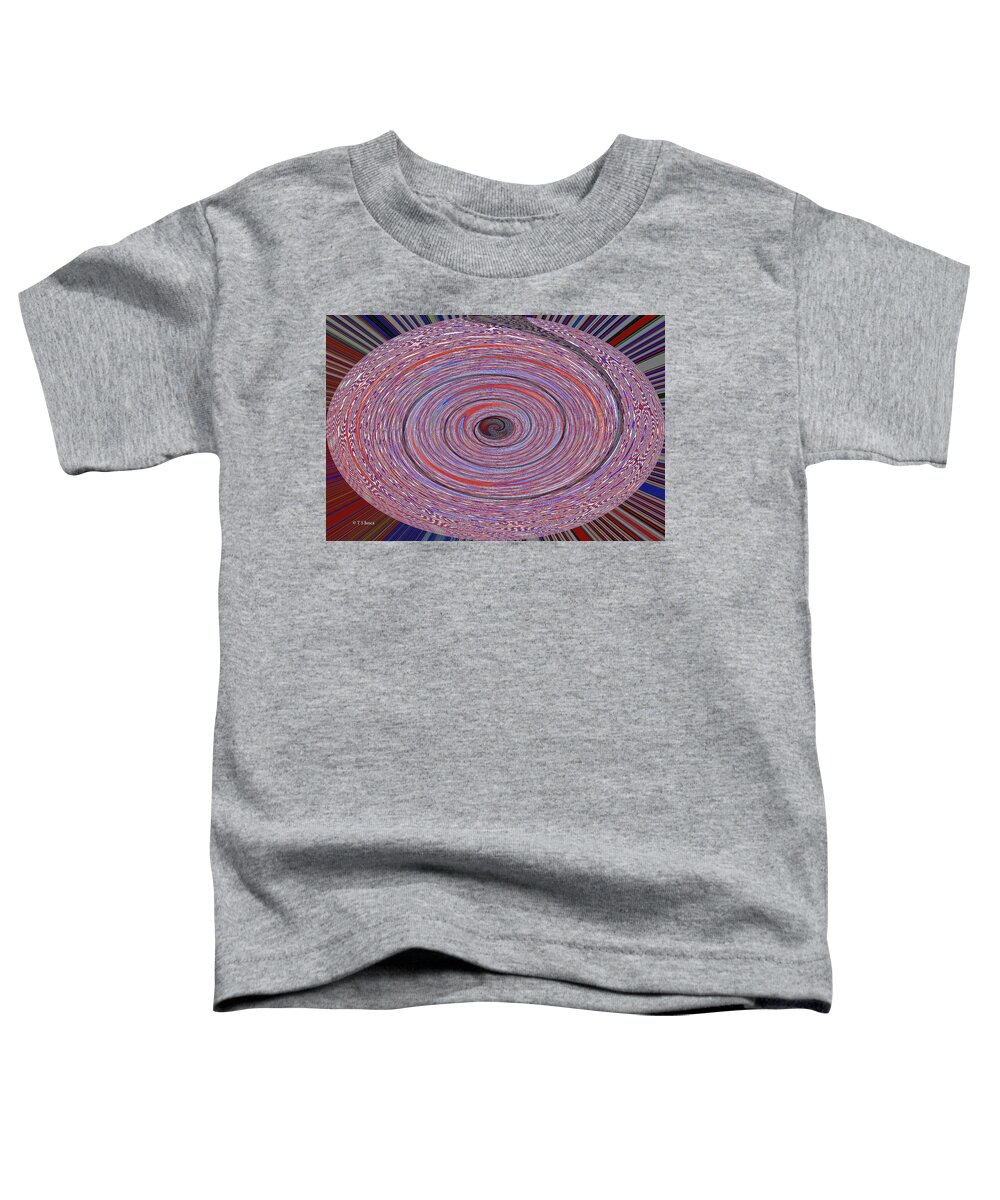 Oval Drawing Abstract Toddler T-Shirt featuring the digital art Oval Drawing Abstract by Tom Janca