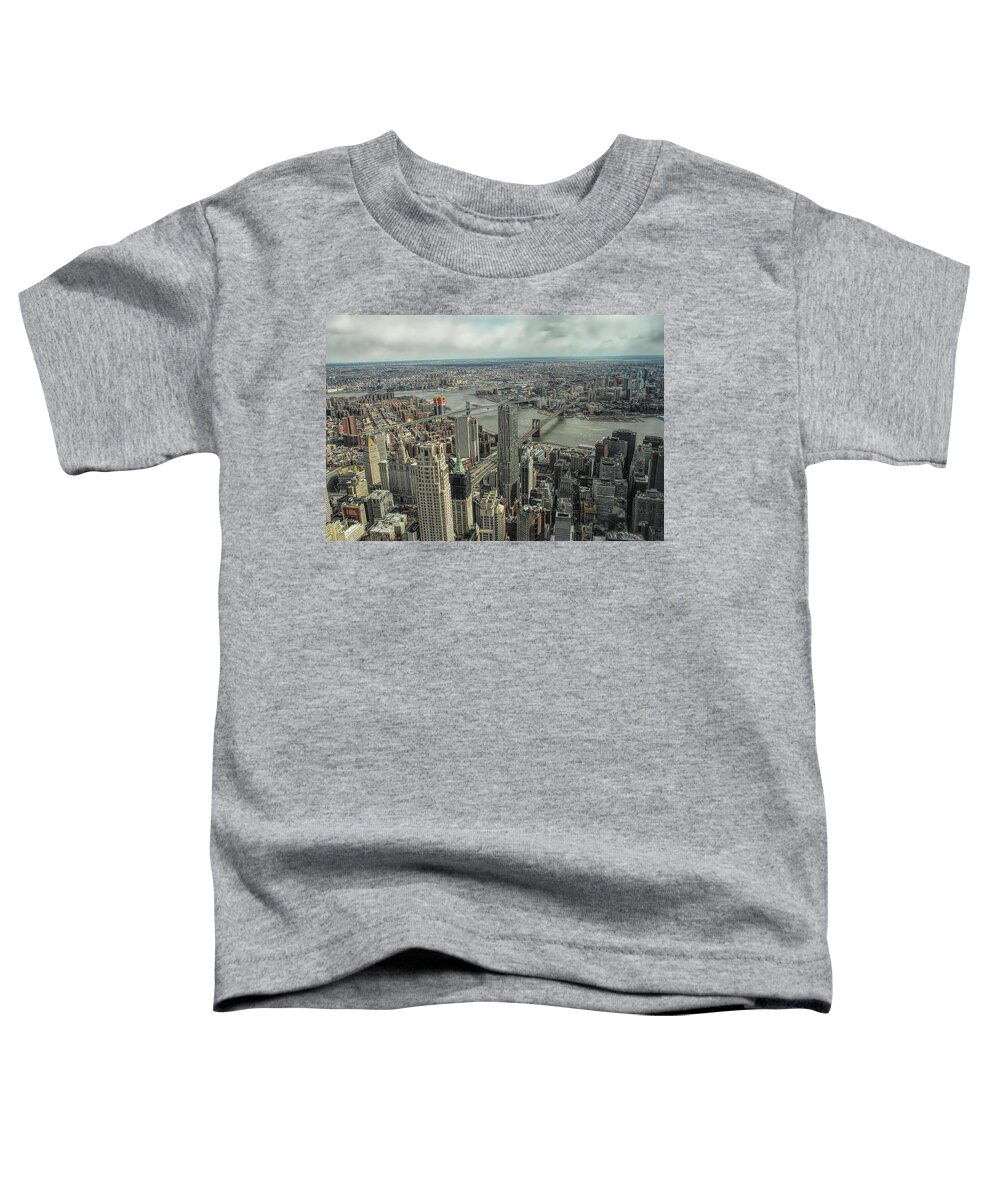 Manhattan Toddler T-Shirt featuring the photograph Overlooking Manhattan's East River by Dyle Warren