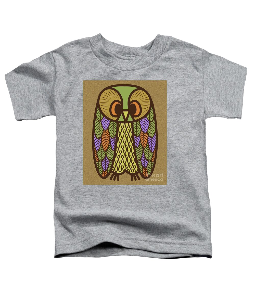 Owl Toddler T-Shirt featuring the digital art Owl 2 by Donna Mibus