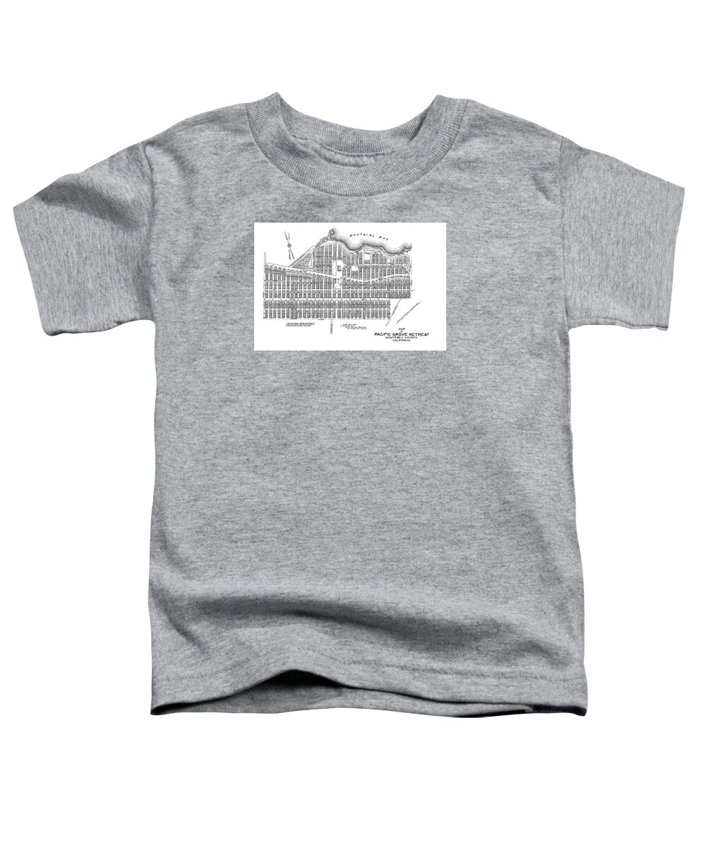 Pacific Grove Toddler T-Shirt featuring the photograph Map Pacific Grove May 7 1887 by Monterey County Historical Society