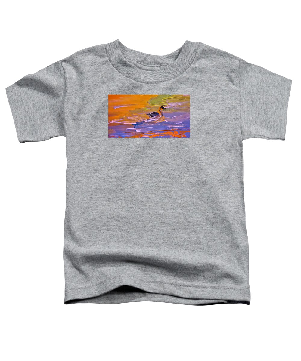 Duck Toddler T-Shirt featuring the painting Painterly Escape by Lisa Kaiser