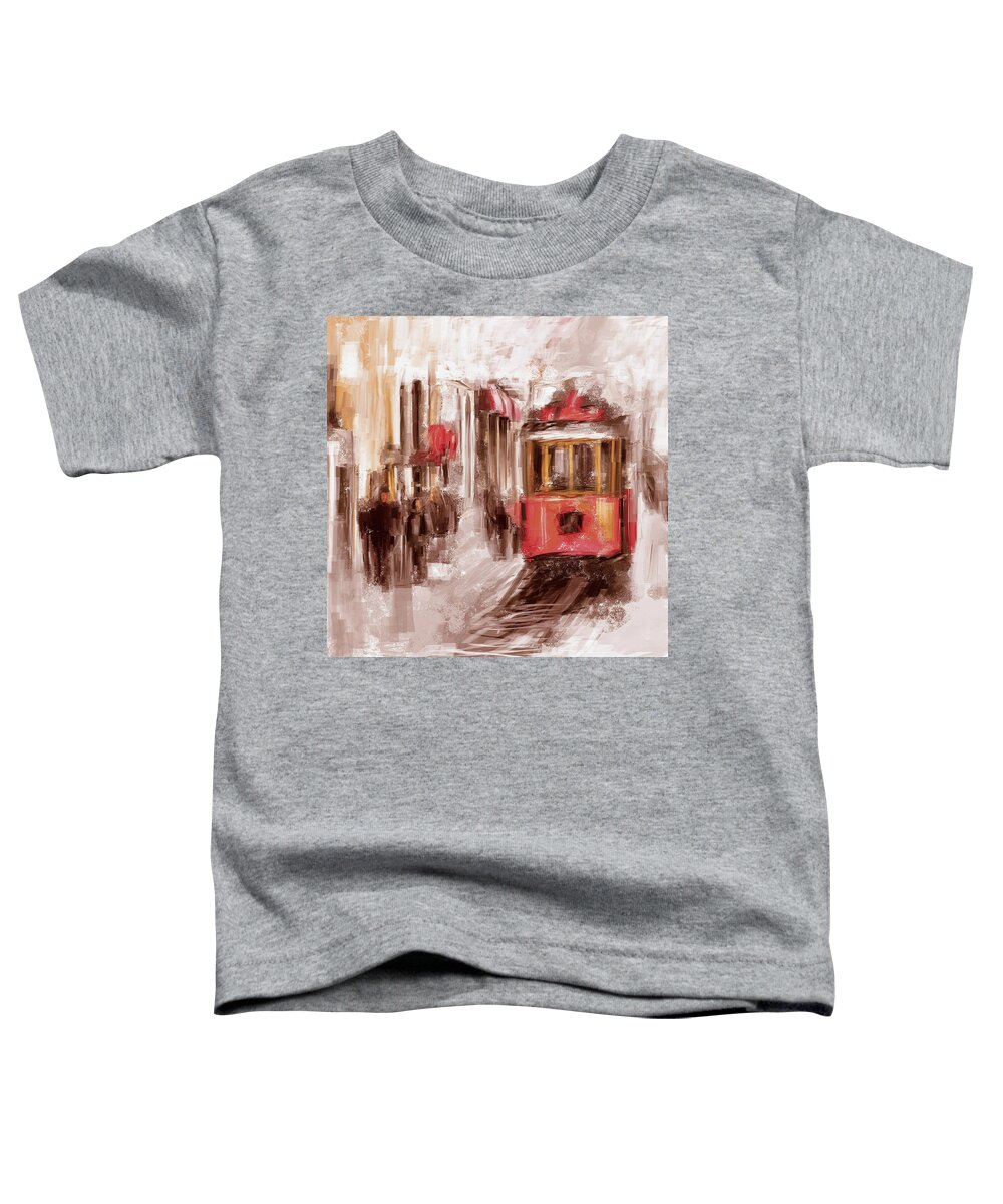 Istiklal Street Toddler T-Shirt featuring the painting Painting 763 3 Istiklal Street by Mawra Tahreem