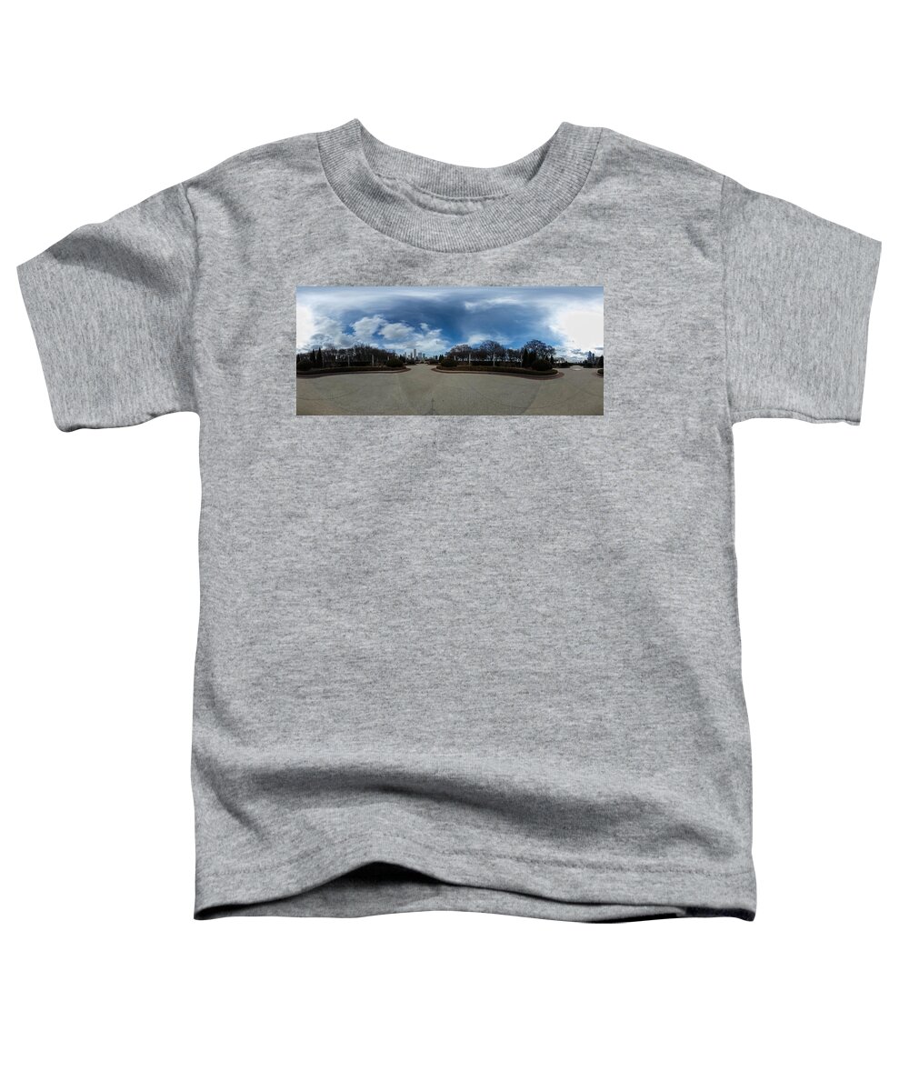 Park Toddler T-Shirt featuring the photograph Panoramic View Chicago by Britten Adams
