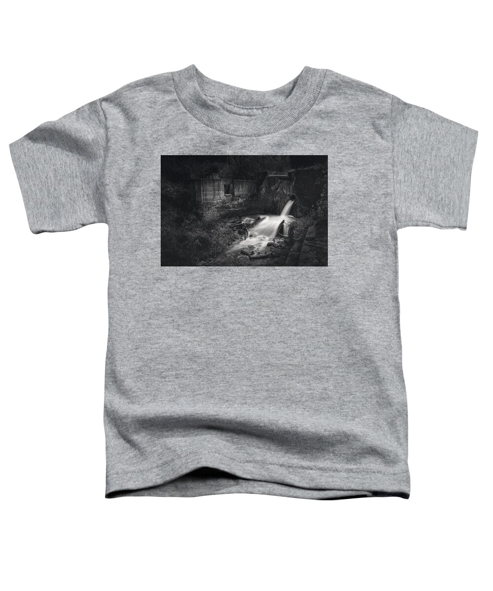 Waterfall Toddler T-Shirt featuring the photograph Paradise Springs Dam and Turbine House Ruins by Scott Norris