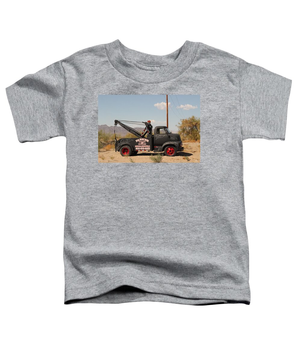 Vintage Tow-truck Toddler T-Shirt featuring the photograph Parker Towing Tow-truck by Colleen Cornelius