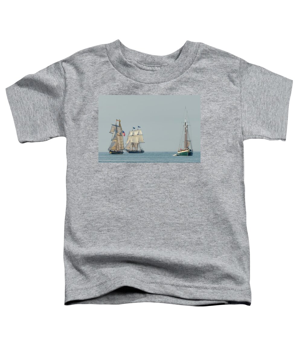 2016 Tall Ships Toddler T-Shirt featuring the photograph Passing Ships by Stewart Helberg