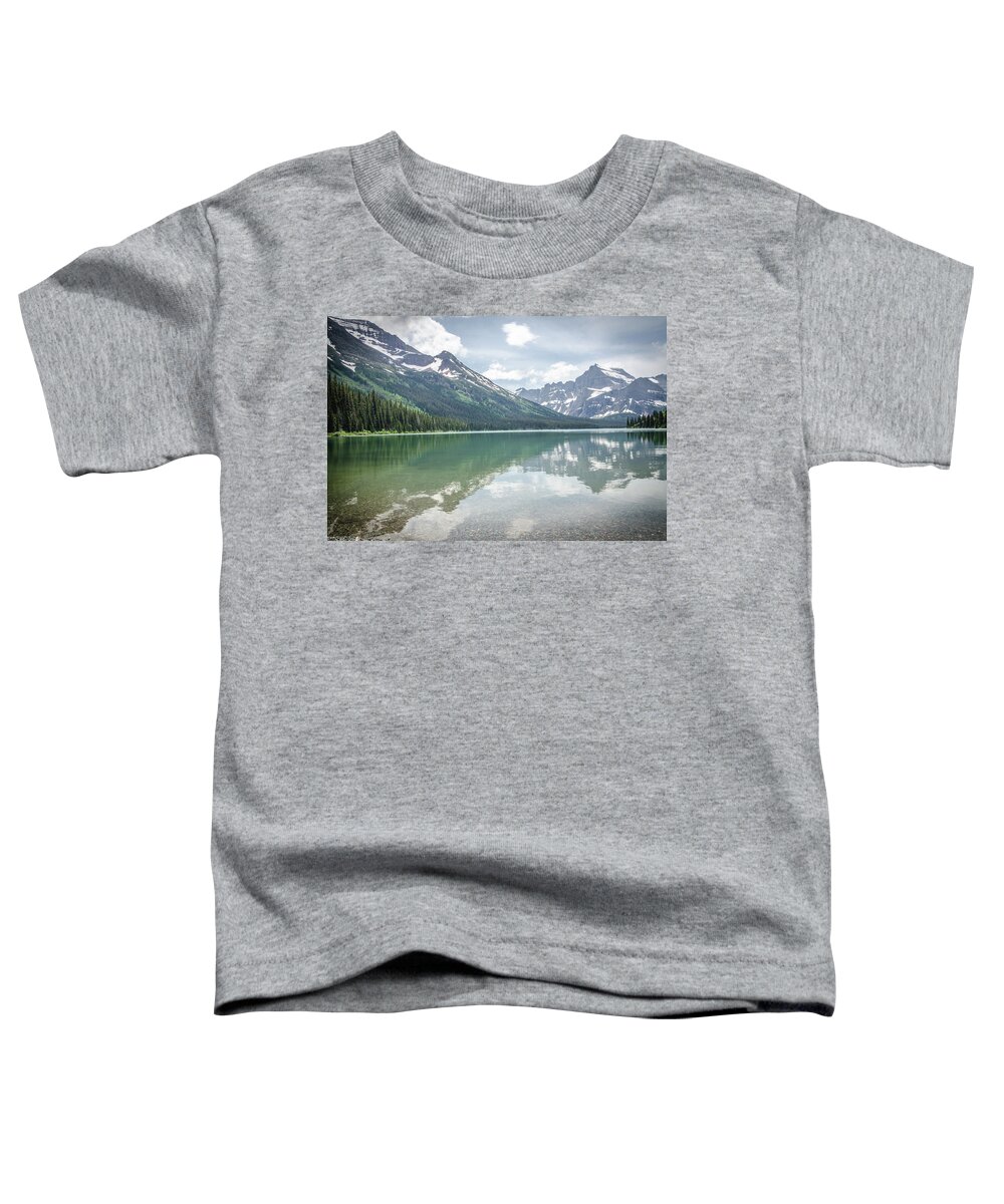 Glacier Toddler T-Shirt featuring the photograph Peaks at Lake Josephine by Margaret Pitcher