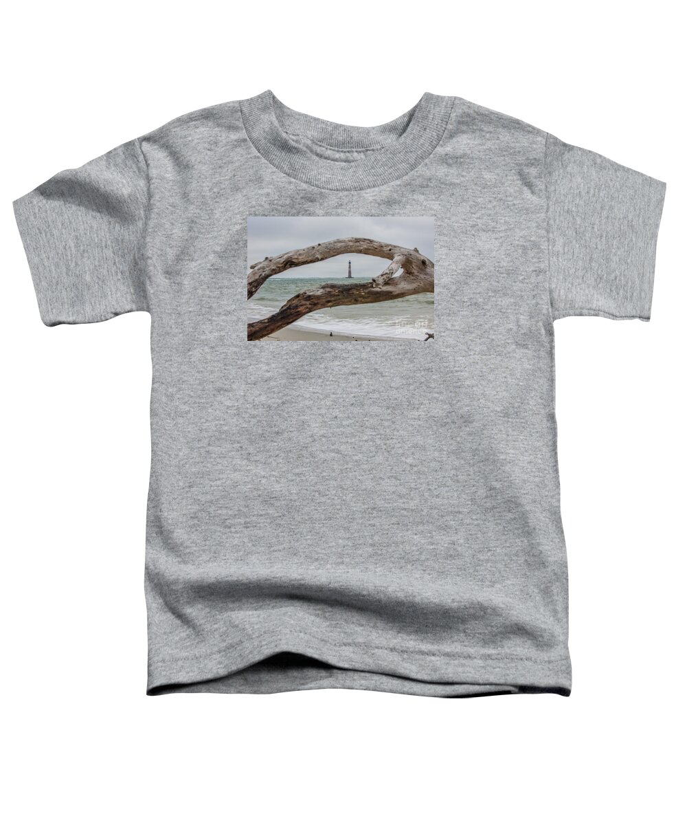 Morris Island Lighthouse Toddler T-Shirt featuring the photograph Peek of Morris Island Lighthouse by Dale Powell