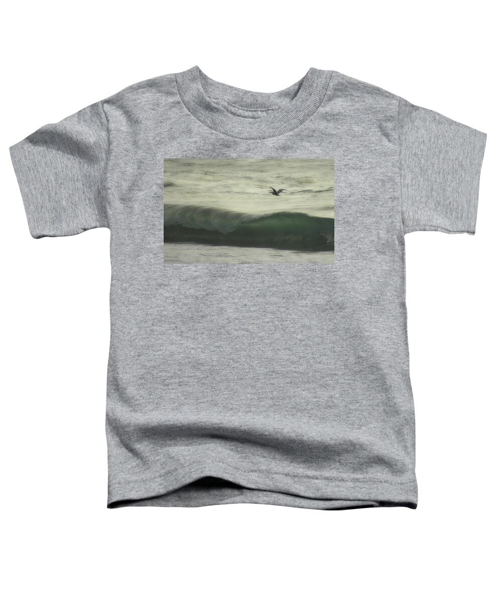 Ocean Toddler T-Shirt featuring the photograph Pelican Odyssey by Donna Blackhall