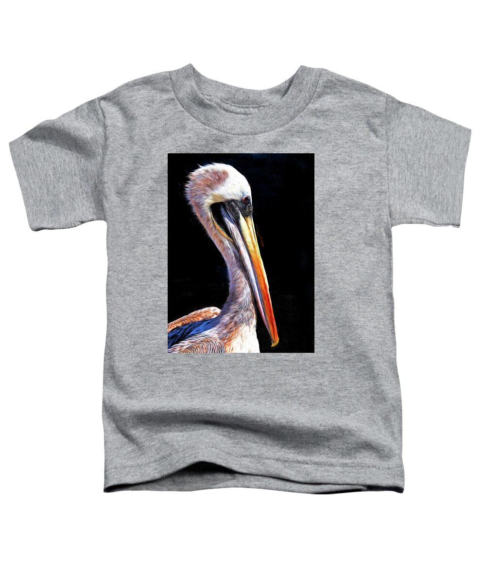 Brown Pelican Toddler T-Shirt featuring the photograph Pelican Profile by Dennis Cox Photo Explorer