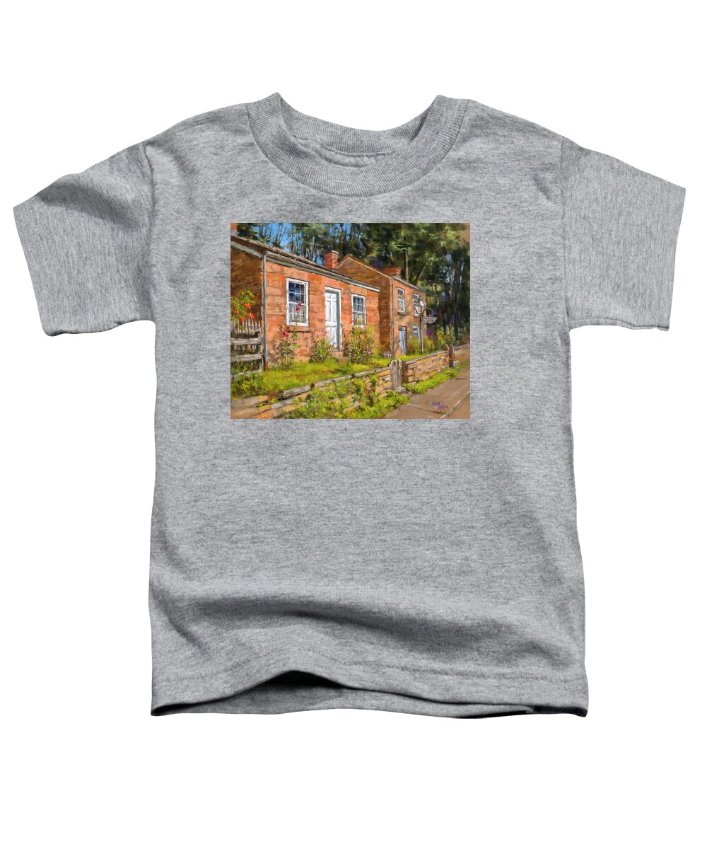 Mark Mille Toddler T-Shirt featuring the painting Pendarvis House by Mark Mille