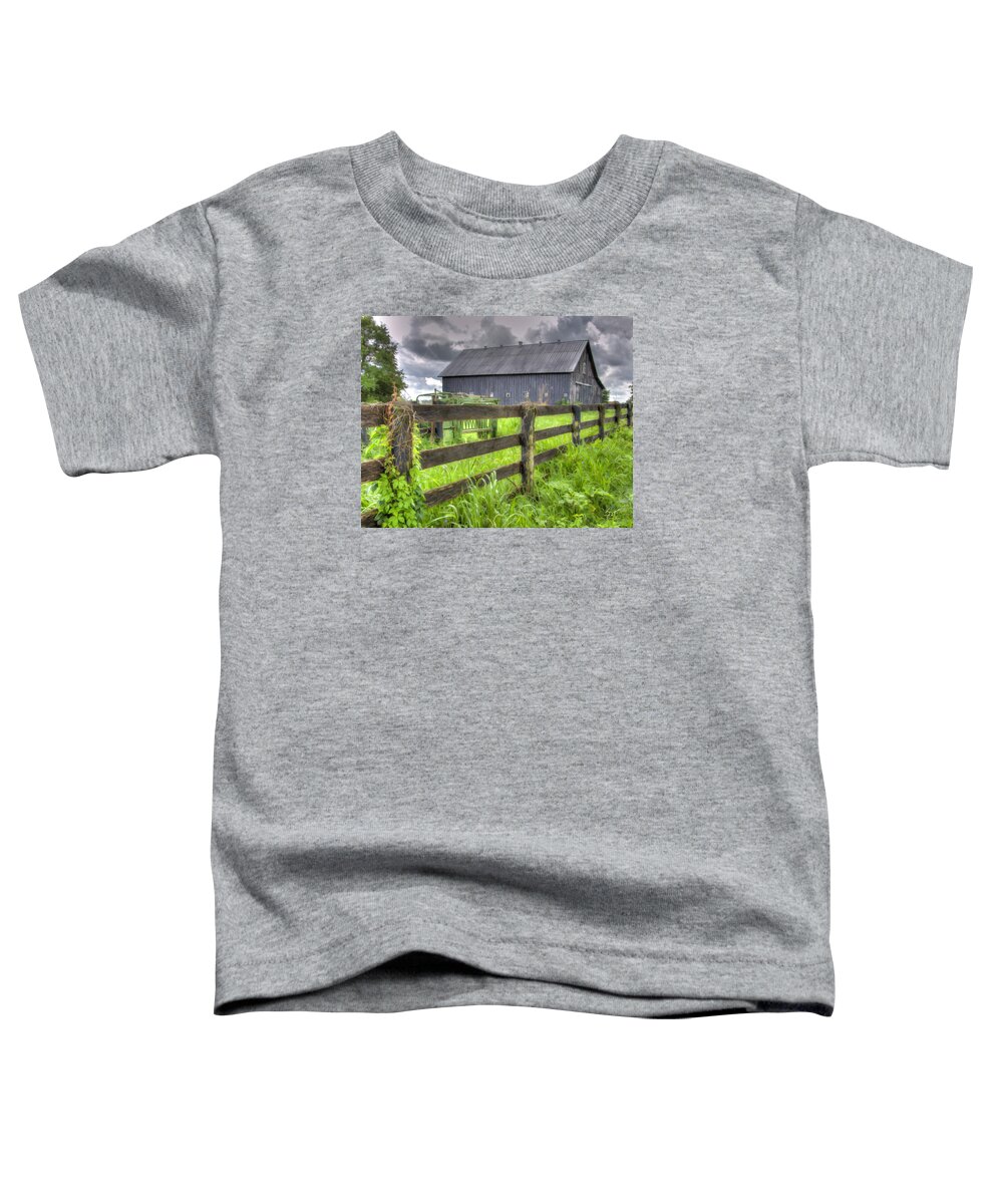 Landscape Toddler T-Shirt featuring the photograph Phillip's Barn #4 by Sam Davis Johnson