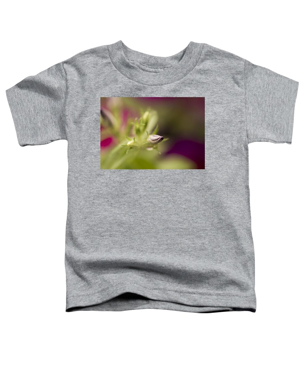 Phloxy Lady Bud Toddler T-Shirt featuring the photograph Phloxy Lady Bud by Tracy Winter