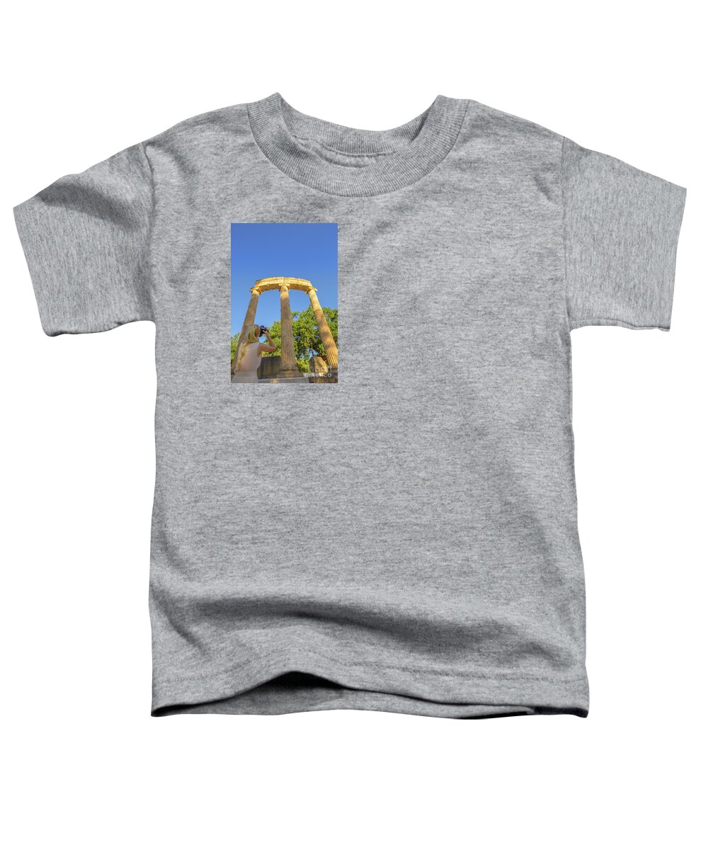 Greece Toddler T-Shirt featuring the photograph Photographer at Ancient Olympia by Benny Marty