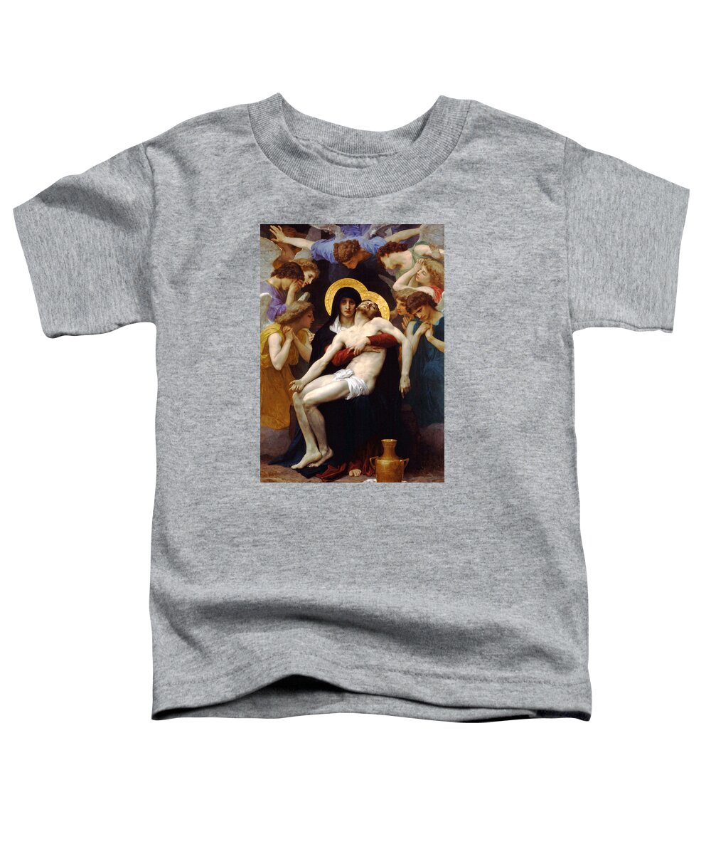 Pieta Toddler T-Shirt featuring the painting Pieta by Munir Alawi