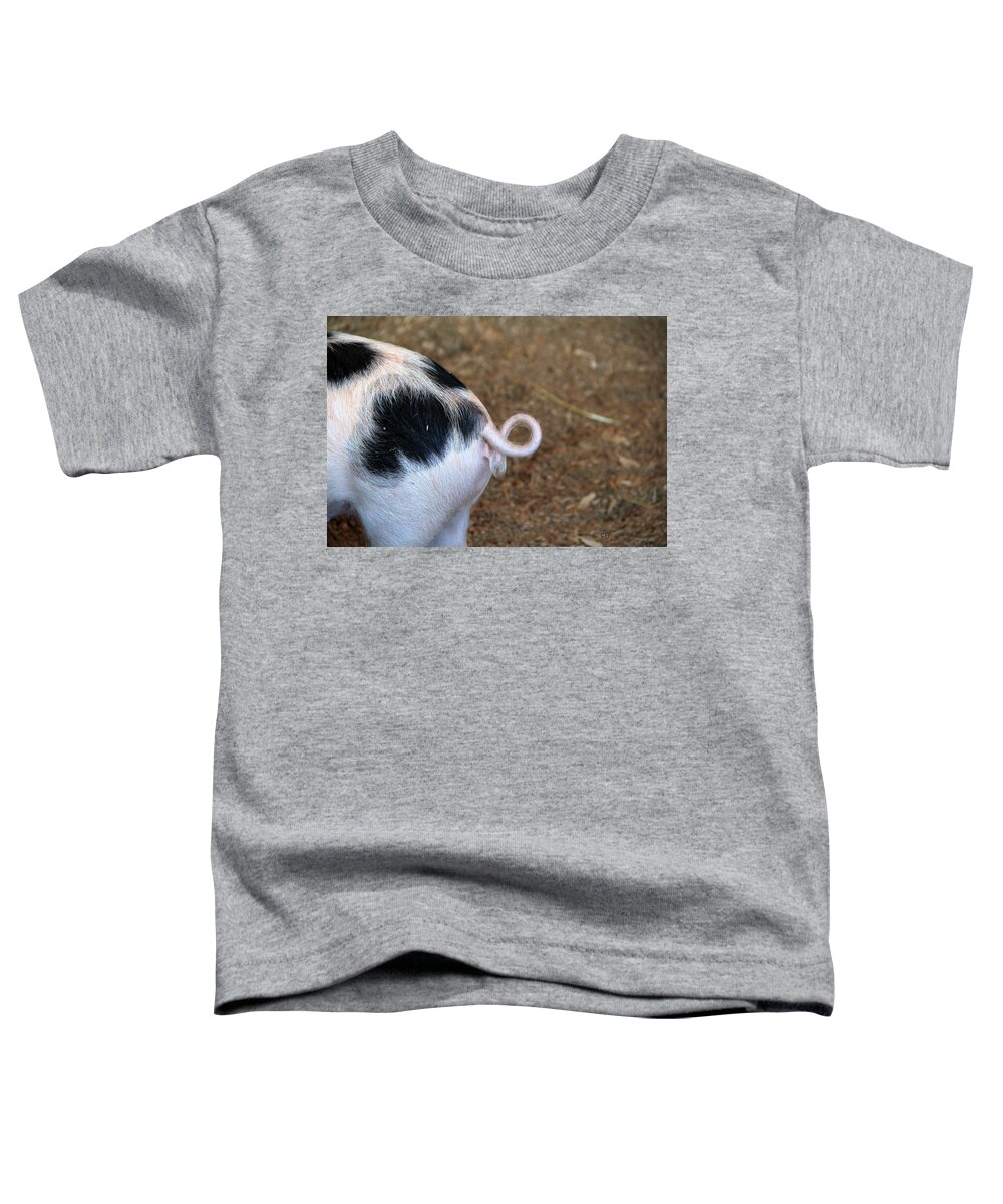 Pig Toddler T-Shirt featuring the photograph Pig Tail by Becca Wilcox