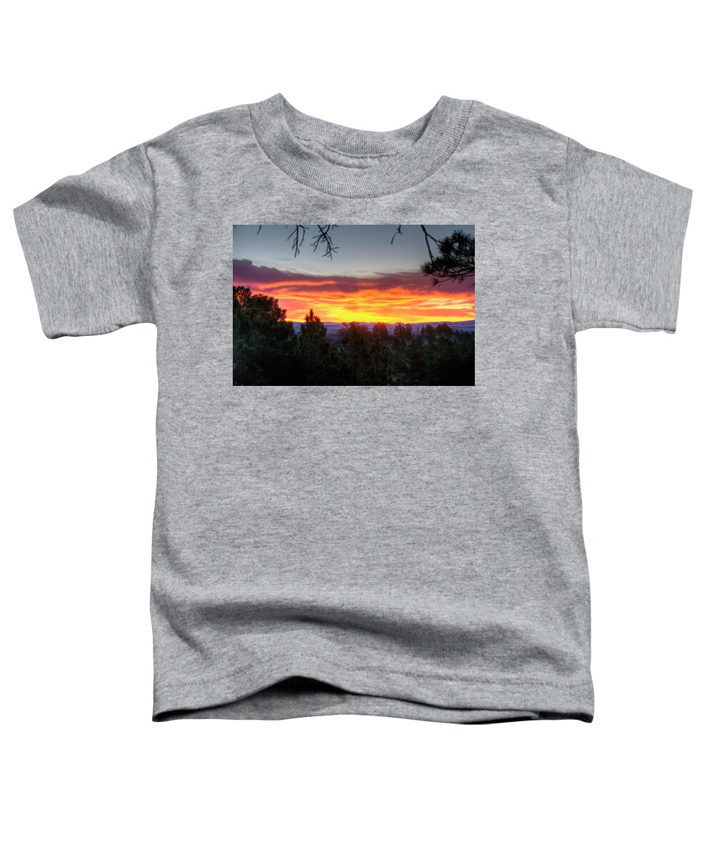 Pine Toddler T-Shirt featuring the photograph Pine Sunrise by Fiskr Larsen