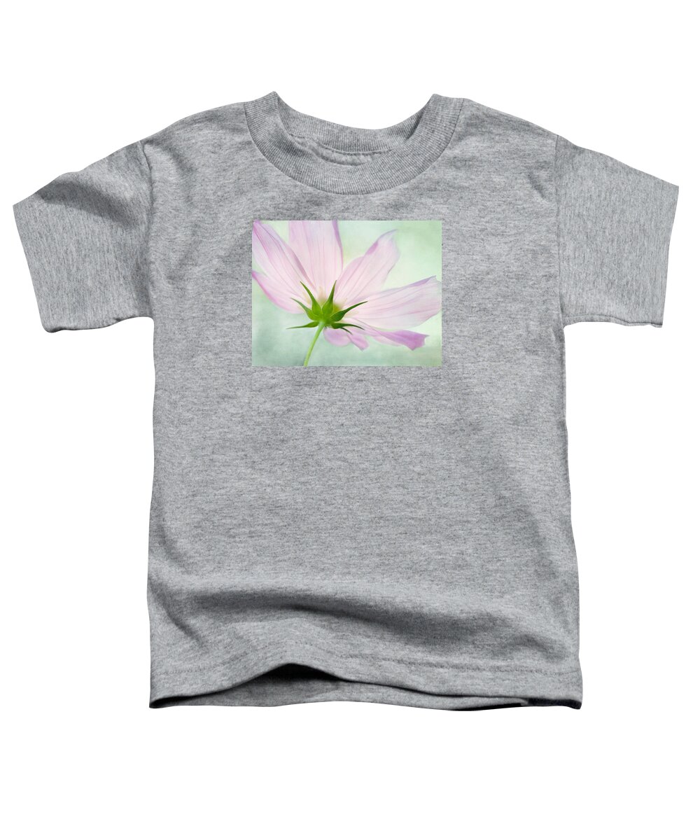 Pink Cosmos Flower Toddler T-Shirt featuring the mixed media Pink Petals by Marina Kojukhova