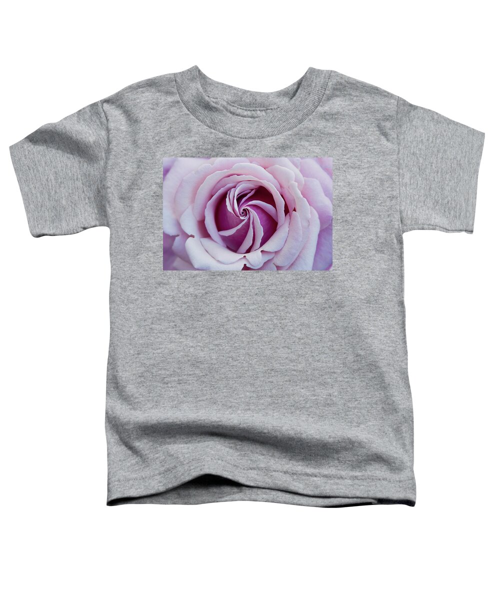 Rose Toddler T-Shirt featuring the photograph Pink Rose Swirl by Vanessa Thomas