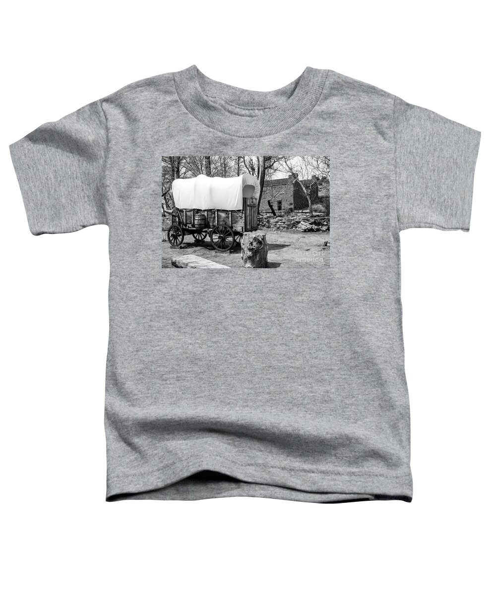Pipe Toddler T-Shirt featuring the photograph Pioneer Wagon - Pipe Springs National Historic Monument - Arizona by Gary Whitton