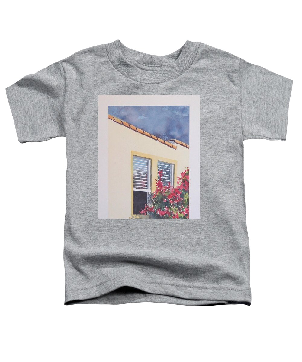 Cottage Toddler T-Shirt featuring the painting Pismo Cottage by Philip Fleischer