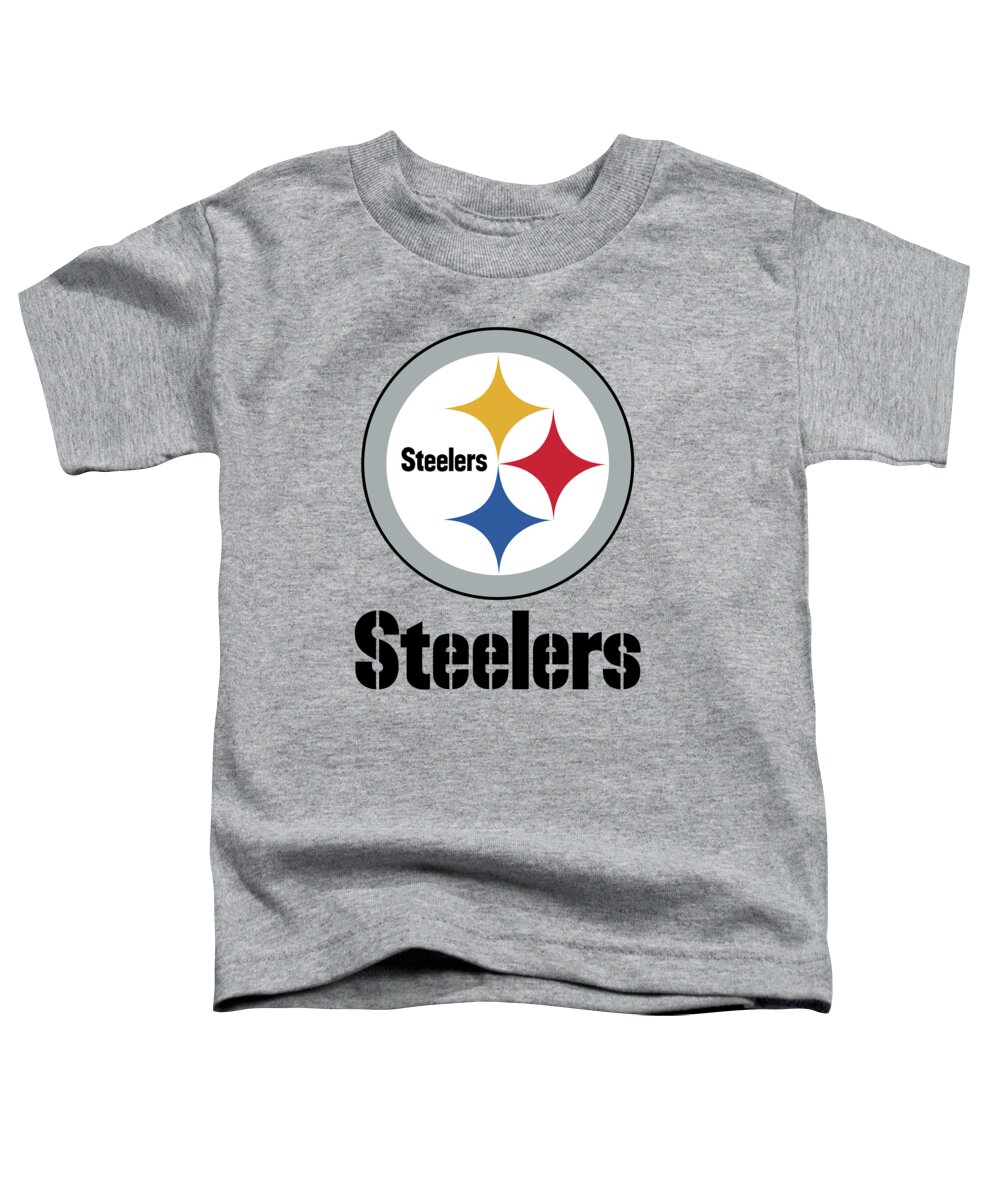 Pittsburgh Toddler T-Shirt featuring the mixed media Pittsburgh Steelers Translucent Steel by Movie Poster Prints