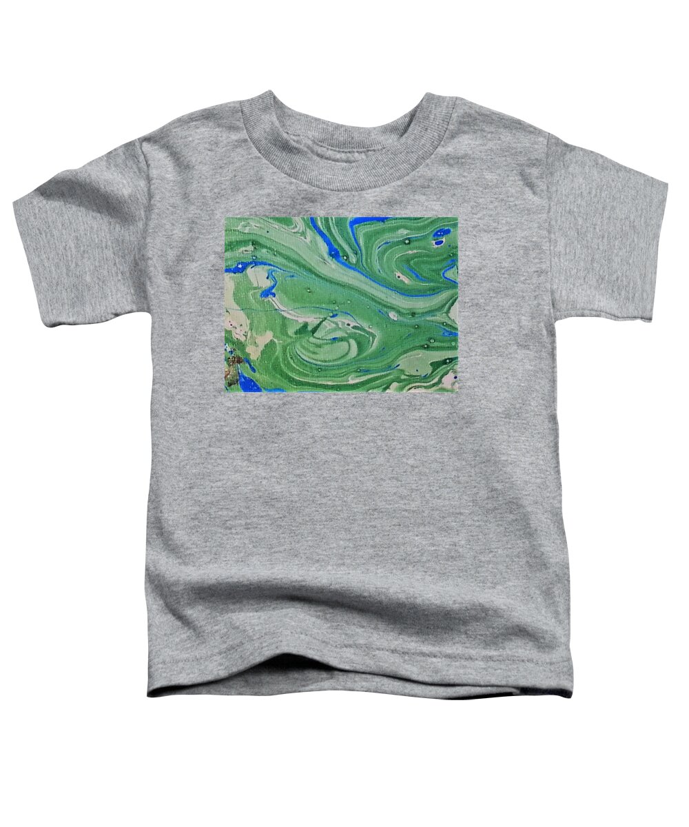  Toddler T-Shirt featuring the painting Pond Swirl 1 by Jan Pellizzer