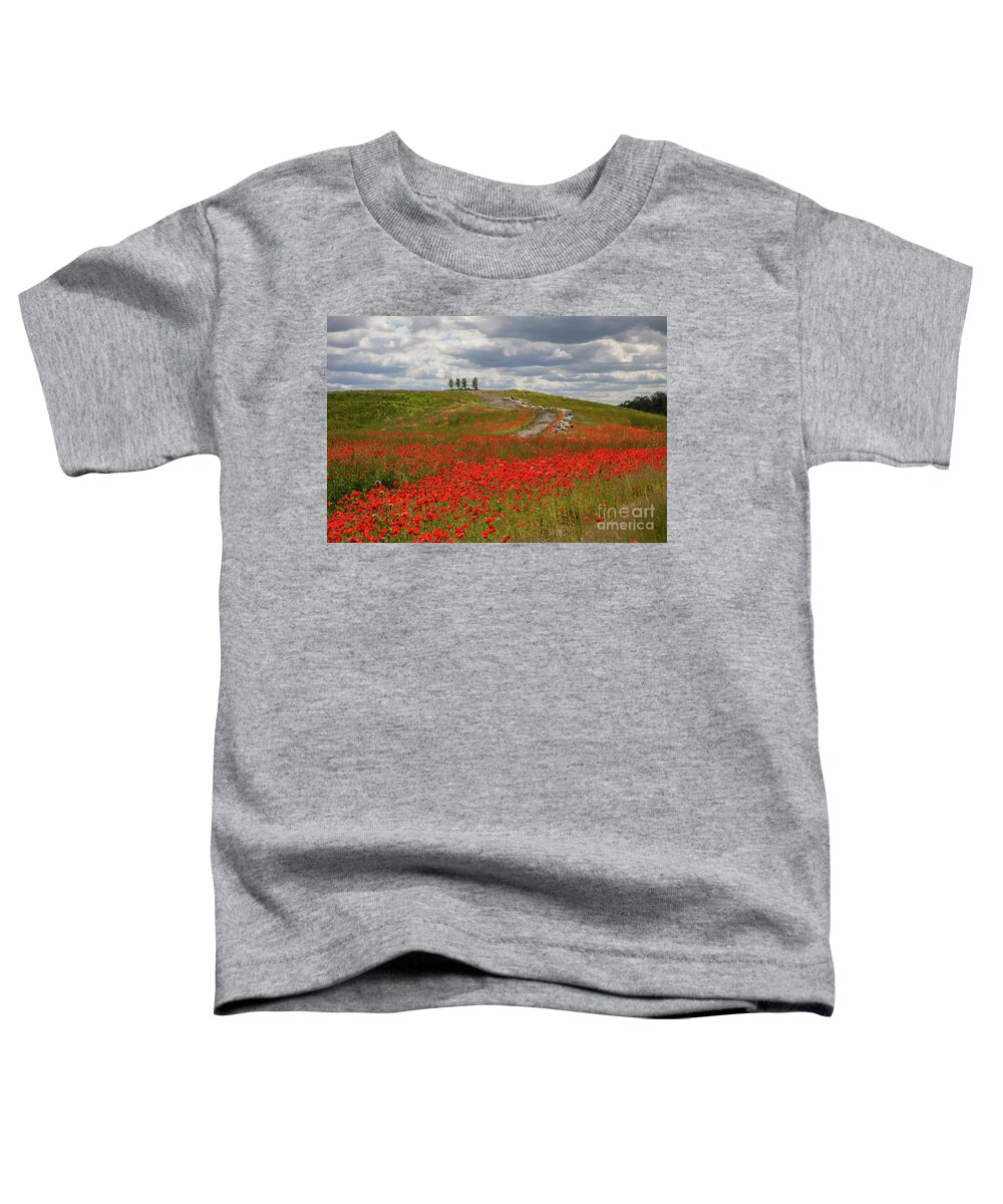 Poppy Field Toddler T-Shirt featuring the photograph Poppy Field 2 by Timothy Johnson