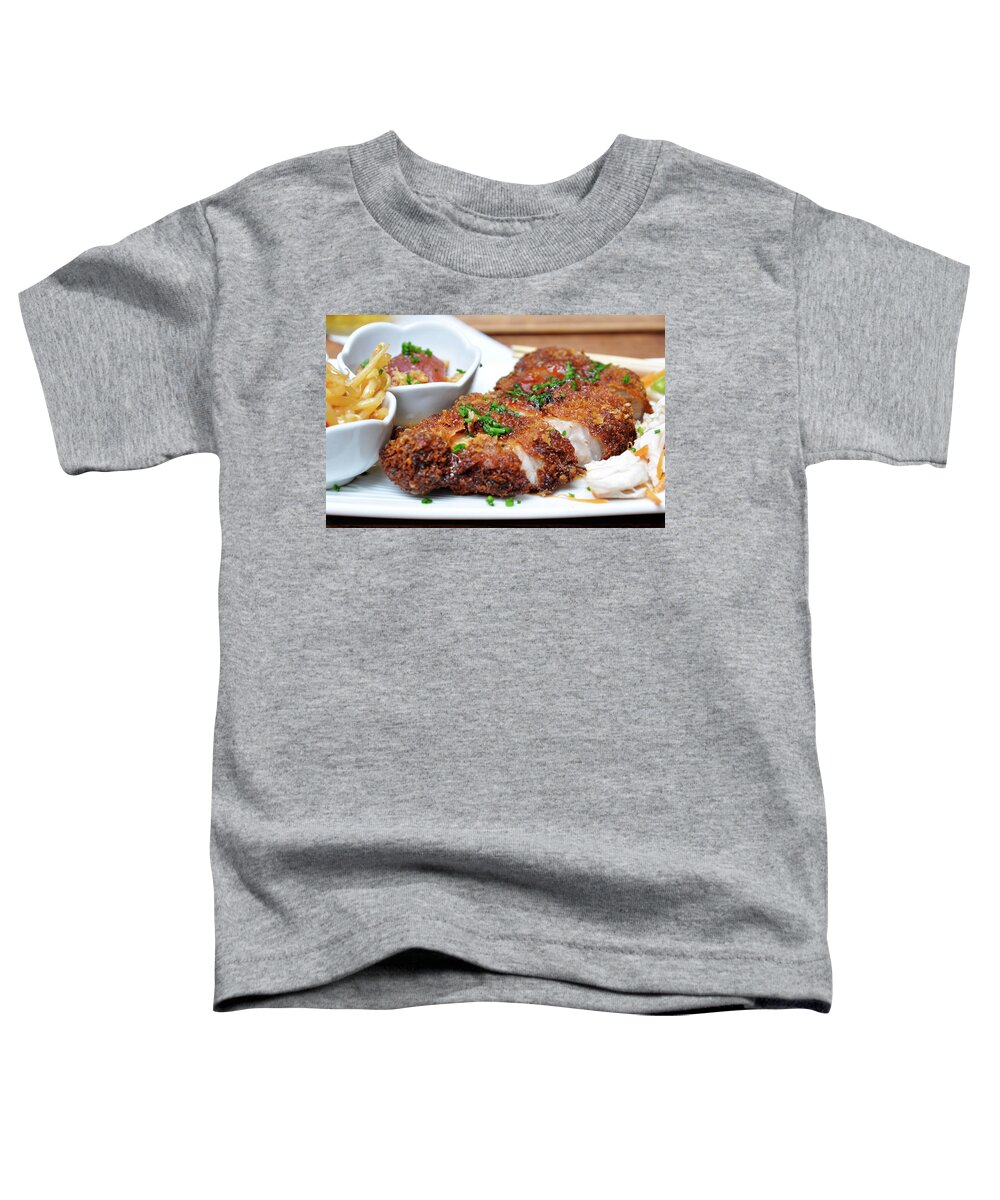Japanese Toddler T-Shirt featuring the photograph Pork Japanese dish by Dutourdumonde Photography