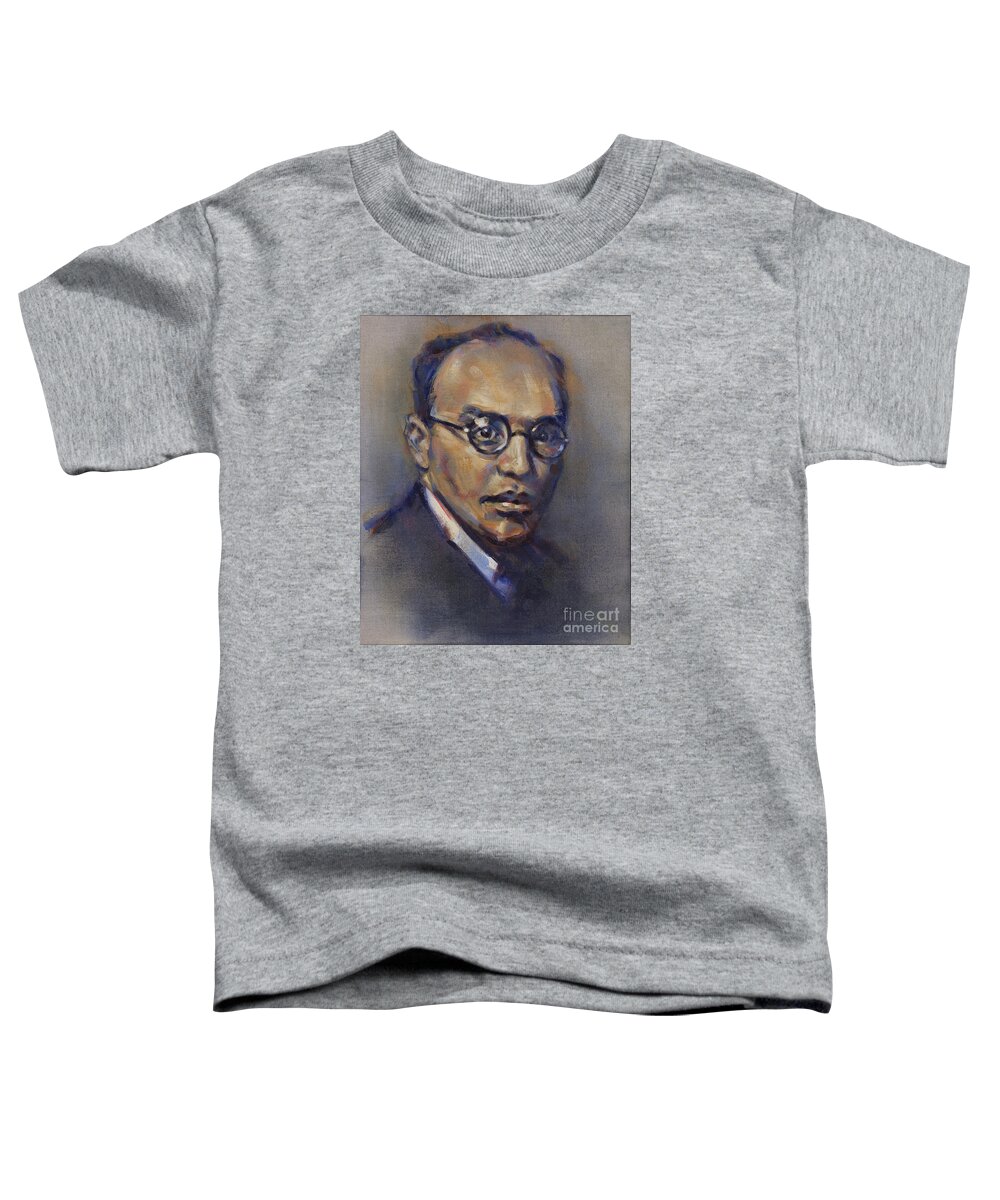 Kurt Weill Toddler T-Shirt featuring the painting Portrait of Kurt Weill by Ritchard Rodriguez