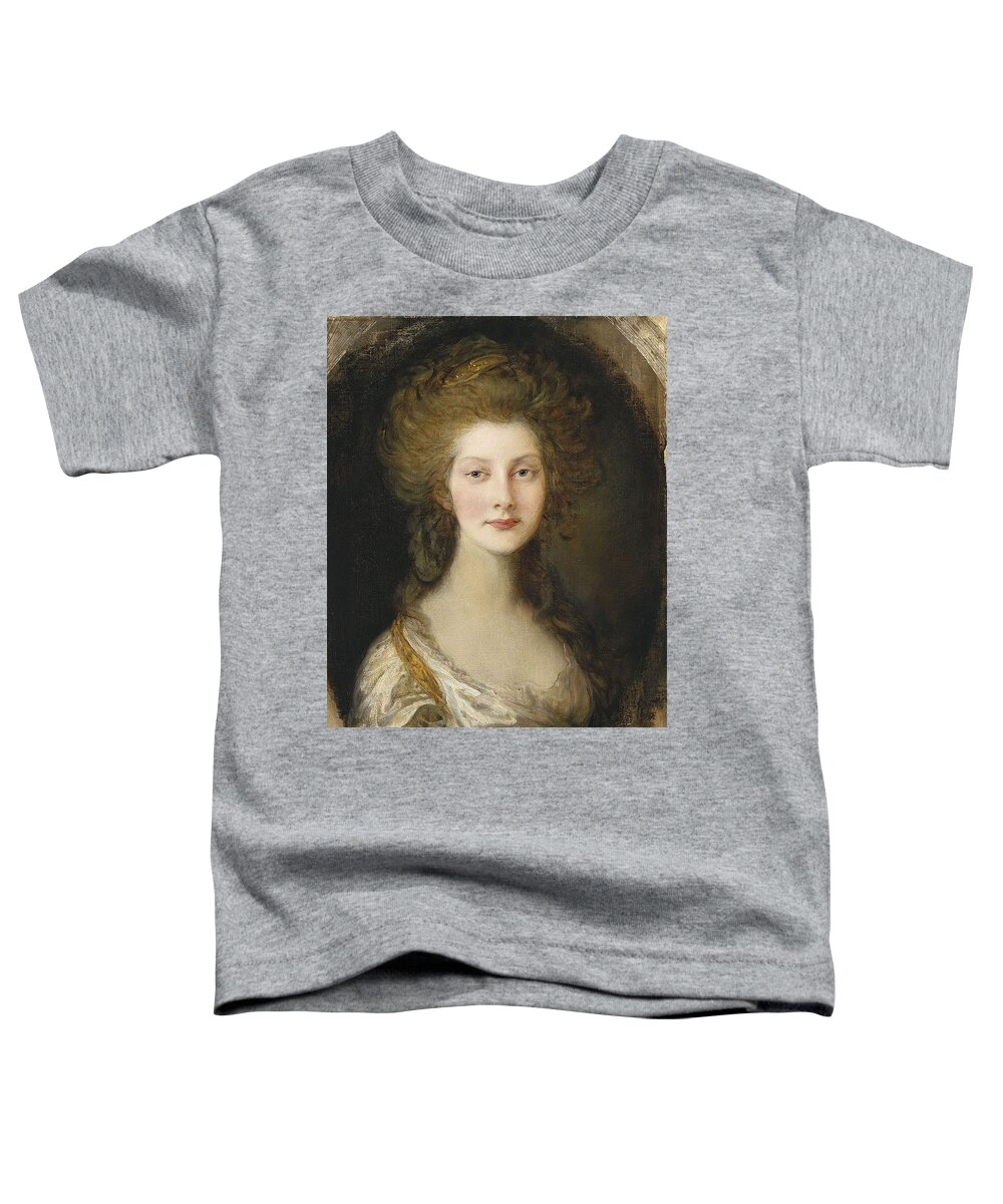 Thomas Gainsborough(1727-1788) Portrait Of Princess Augusta Toddler T-Shirt featuring the painting Portrait of Princess Augusta by MotionAge Designs