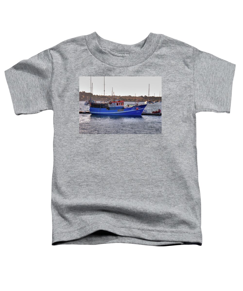 Fishing Boat Toddler T-Shirt featuring the photograph Portuguese Fishing Boat by Jeff Townsend