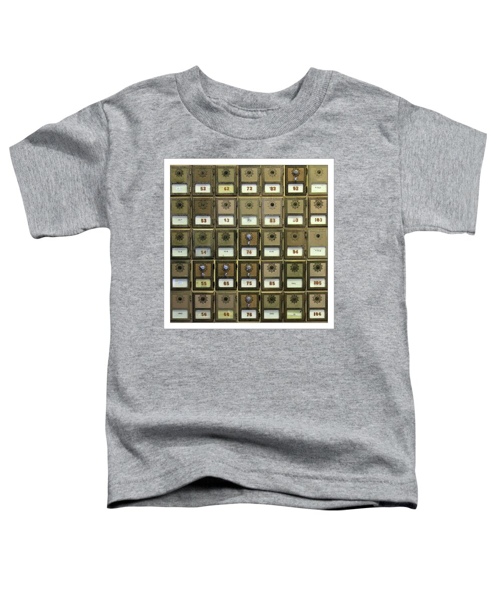 Mail Toddler T-Shirt featuring the photograph Post Office Boxes by Jackson Pearson