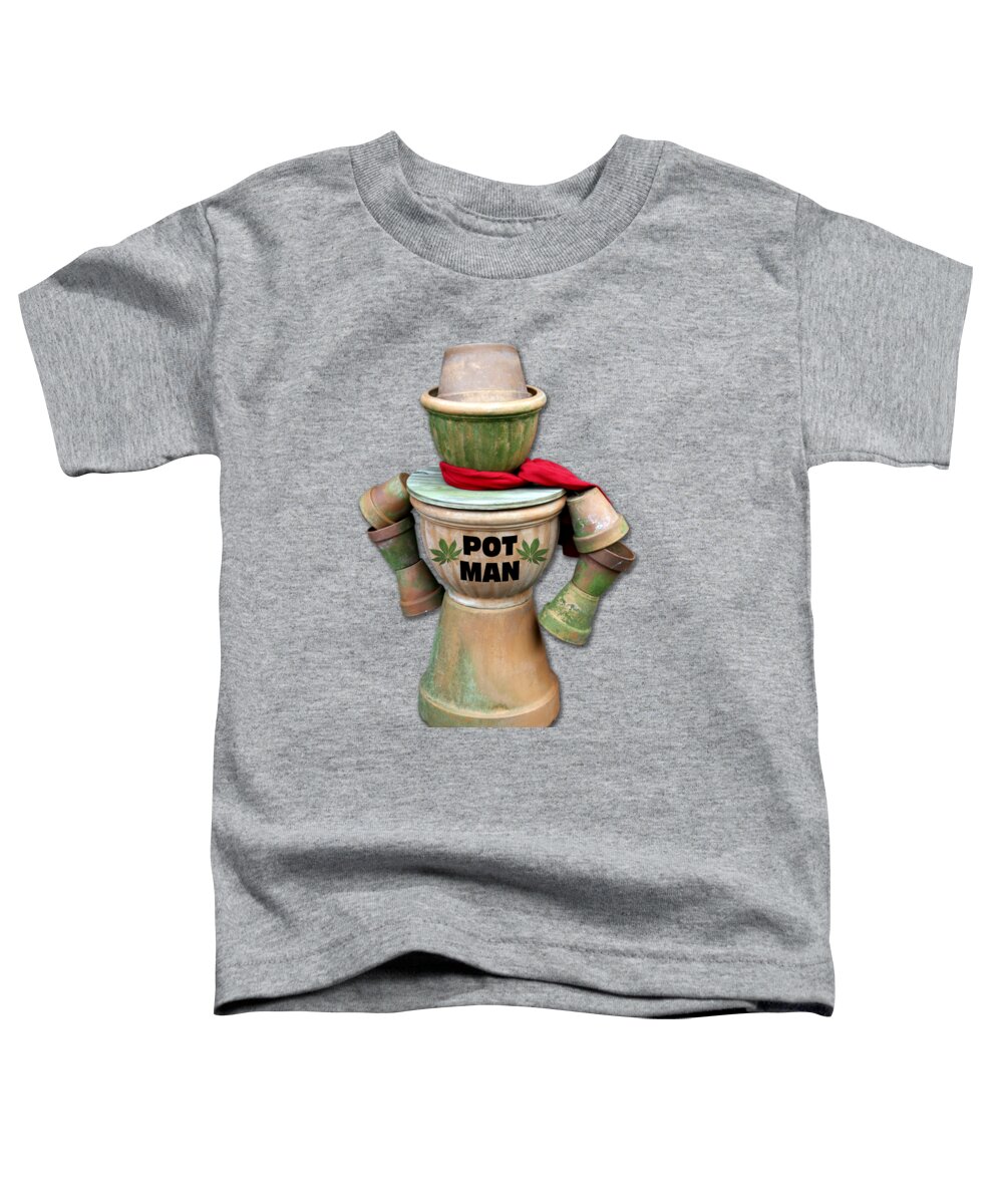 Scarf Toddler T-Shirt featuring the photograph Pot Man T-Shirt by Bob Slitzan
