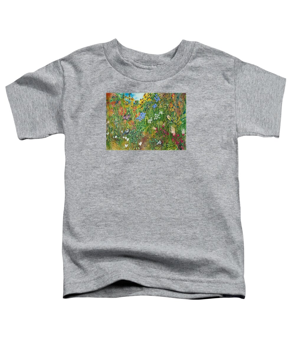 Prairie Toddler T-Shirt featuring the painting Prairie III by Helen Klebesadel