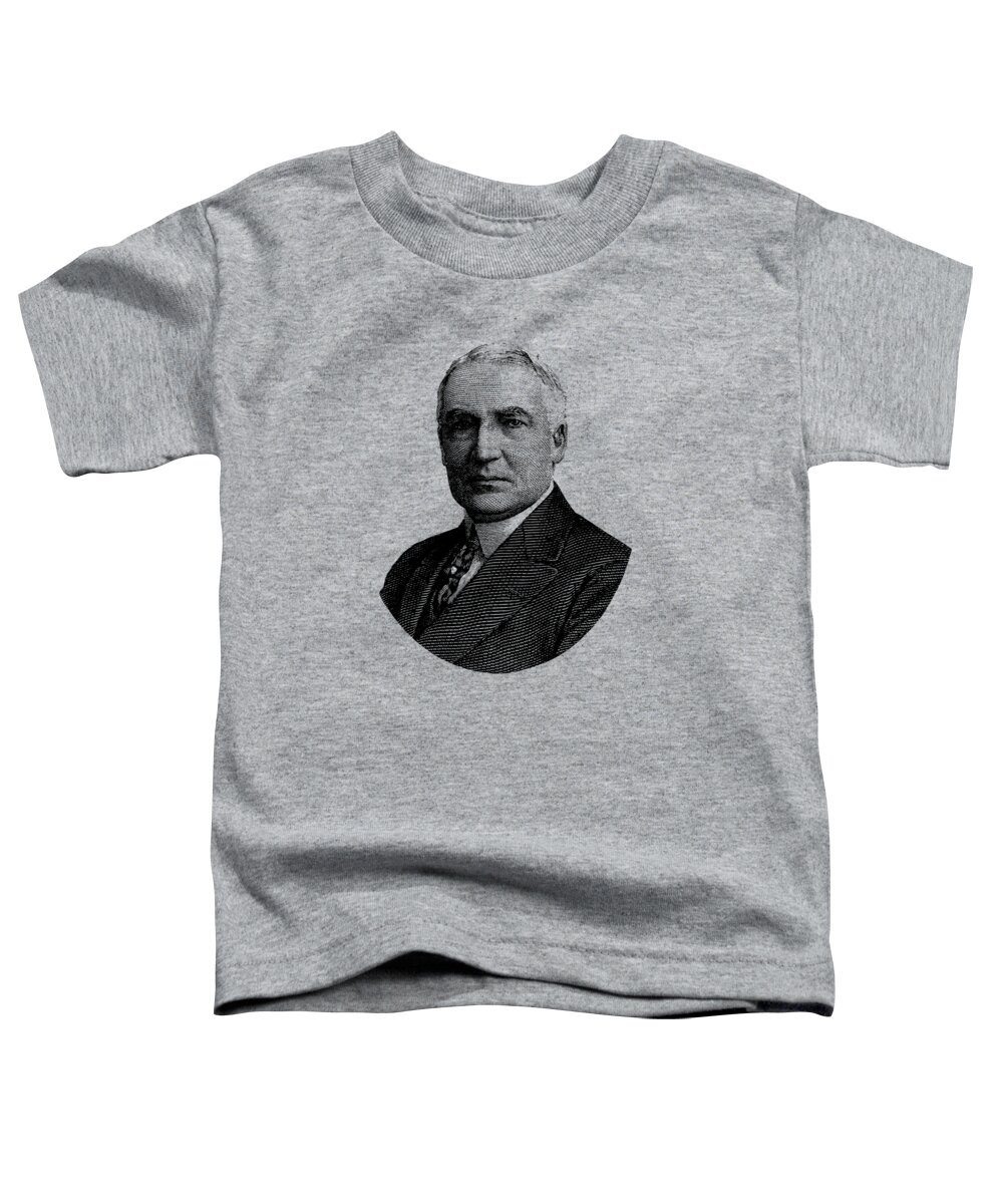 President Harding Toddler T-Shirt featuring the mixed media President Warren G. Harding Graphic by War Is Hell Store