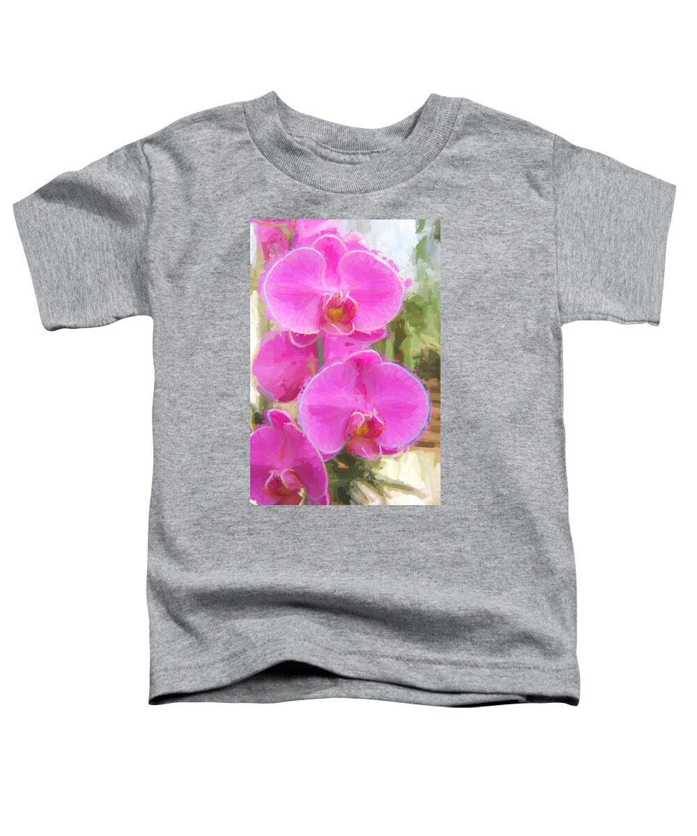 Orchid Toddler T-Shirt featuring the photograph Pretty In Pink by Kathy Bassett