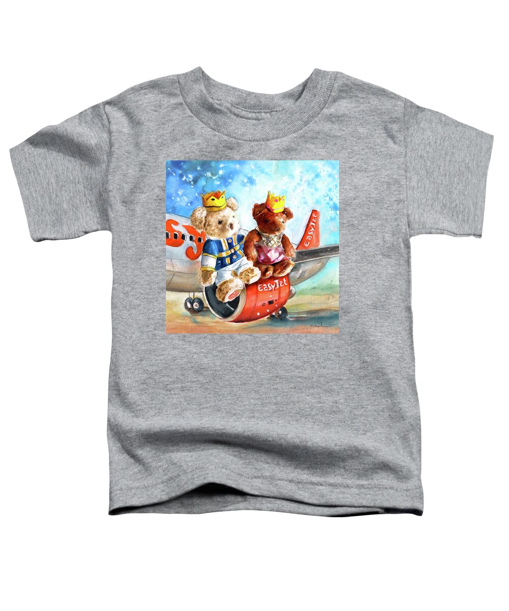 Truffle Mcfurry Toddler T-Shirt featuring the painting Prince Gulliver And Princess Lily by Miki De Goodaboom
