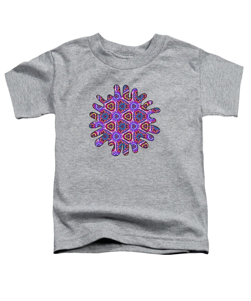Doodle Art Toddler T-Shirt featuring the mixed media Purple Doodles - Hidden Smiles by Gravityx9 Designs