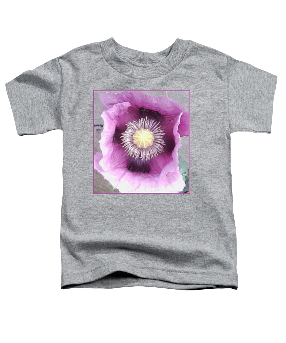 Purple Toddler T-Shirt featuring the photograph Purple Poppy by Julia Woodman
