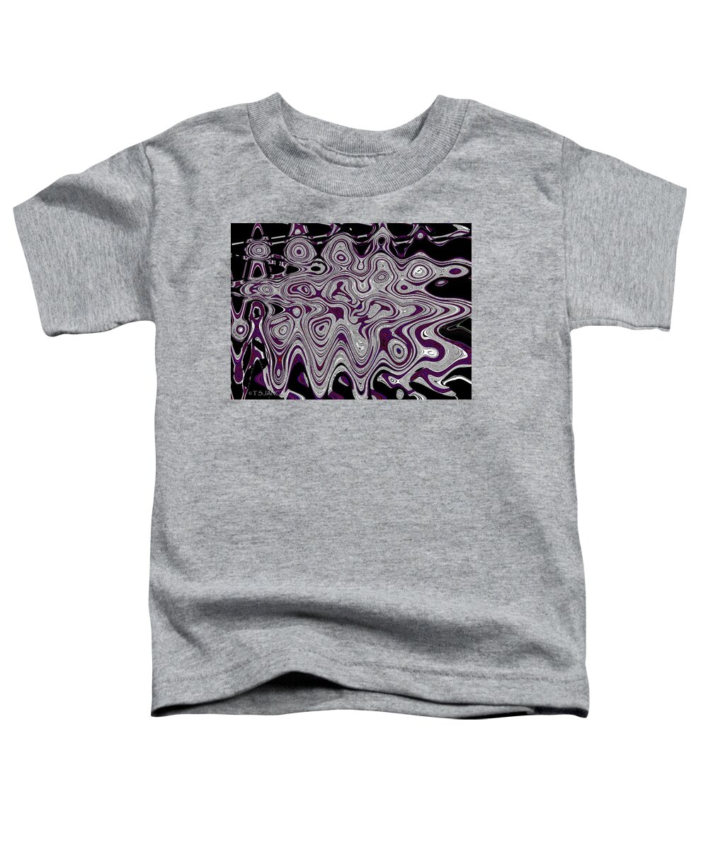 Purple Splot #2 Toddler T-Shirt featuring the digital art Purple Splot #2 by Tom Janca